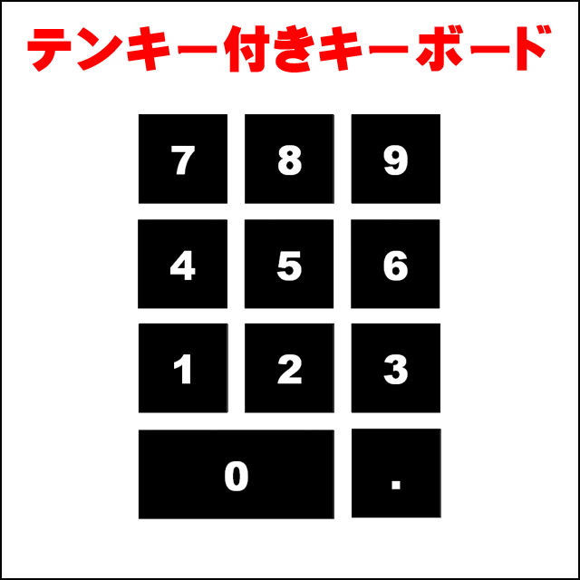 テンキー付きキーボード
