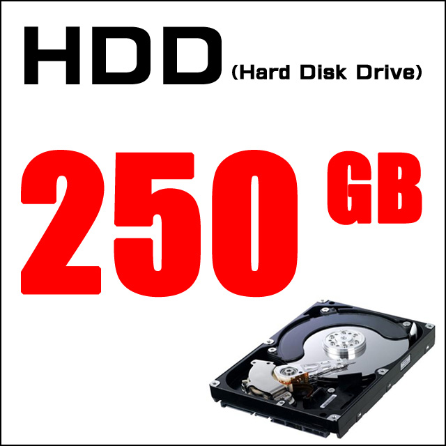 ストレージ★ハードディスク250GB搭載