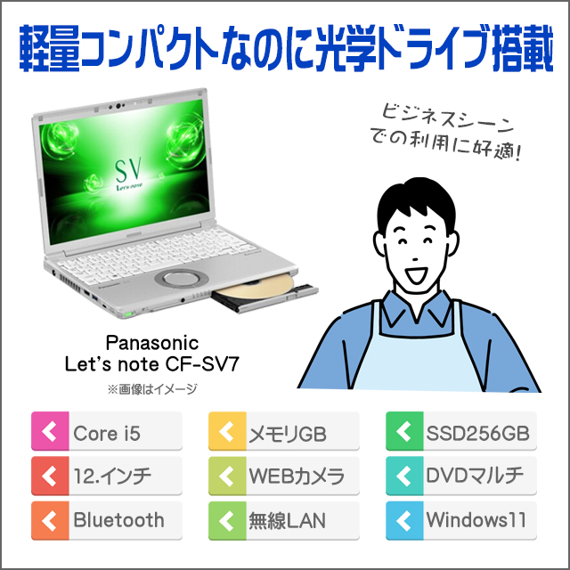 中古パソコン☆Panasonic Let's note CF-SV7