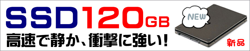 ストレージ★120GB(新品SSD)