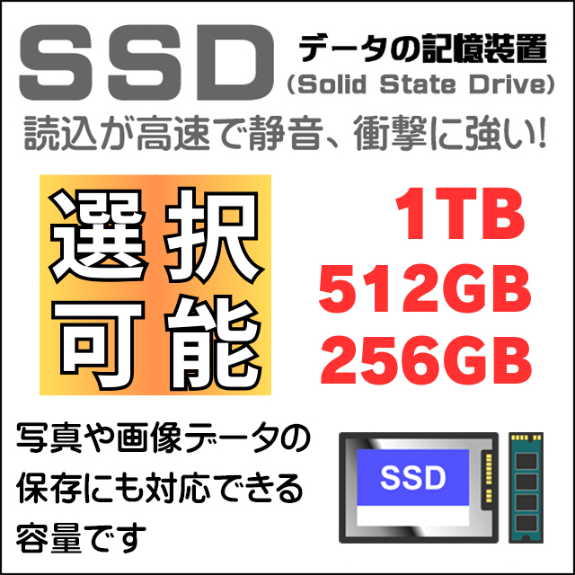 ストレージ★256GB or 1TB（SSD）