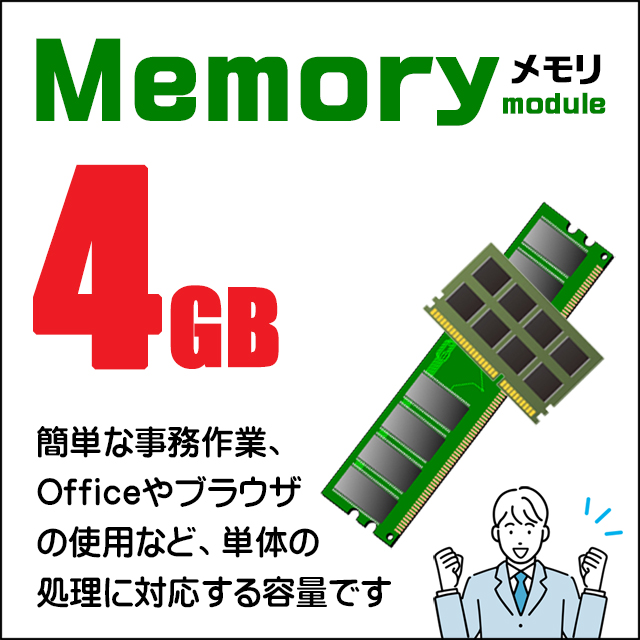 メモリ★4GB