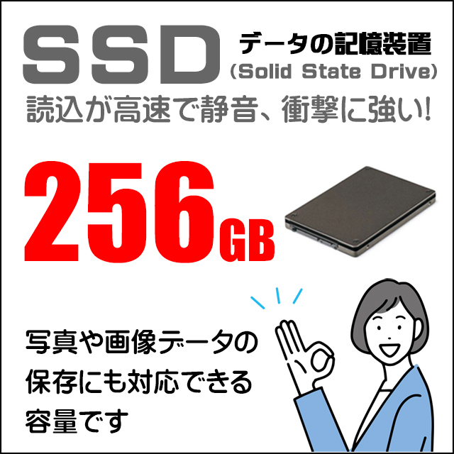 ストレージ★HDD500GB+SSD256GB（デュアルストレージ仕様）