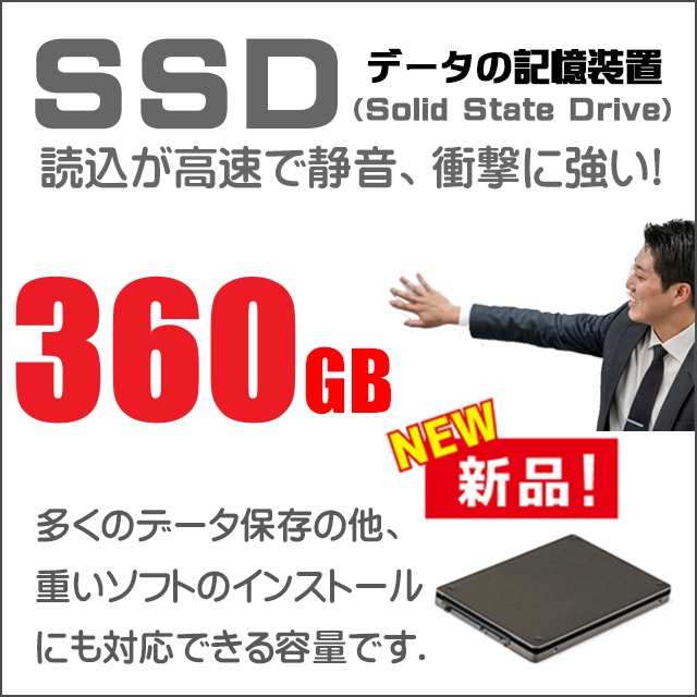 ストレージ★360GB（新品SSD）
